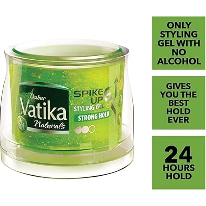 Vatika Menz Spike Up Hair Styling Gel (250mL) | Natural Lemon and Olive Extracts | Unbeatable Strong Hold | Natural Shine Finish for Hair - (2 Pack) - Image 3